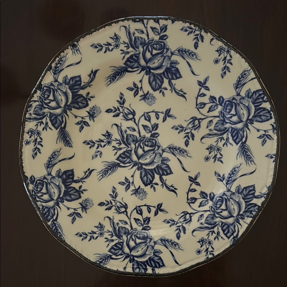 5 Wood and Sons 8-inch Colonial Rose Plates